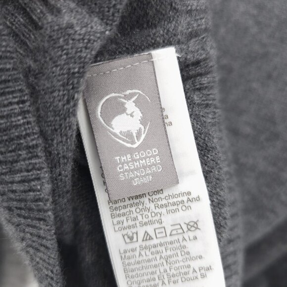 NWT J CREW 100% Cashmere Shrunken Crewneck Sweater HEATHER CHARCOAL Cropped MED - Picture 6 of 8